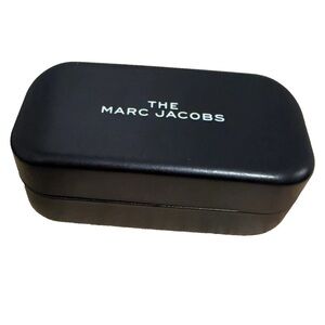 The Marc Jacobs Sunglasses Eyeglasses Case Black Leather Hard Shell with Cloth